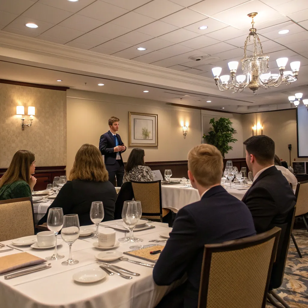 Business dining etiquette class